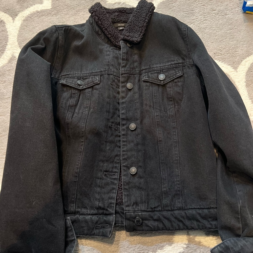 Black jeans fleece jacket